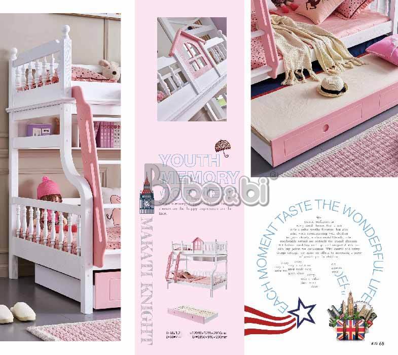 Giường tầng trẻ em Sweet Pink JY D-66-2